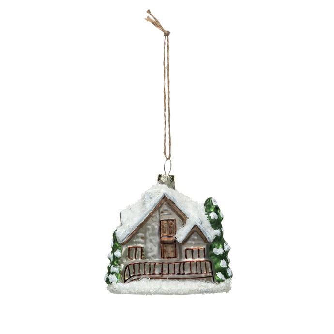 glass cabin ornament