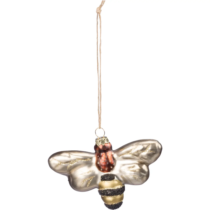 glass bee ornament