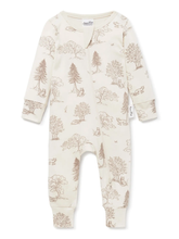 Load image into Gallery viewer, fox wood zip romper