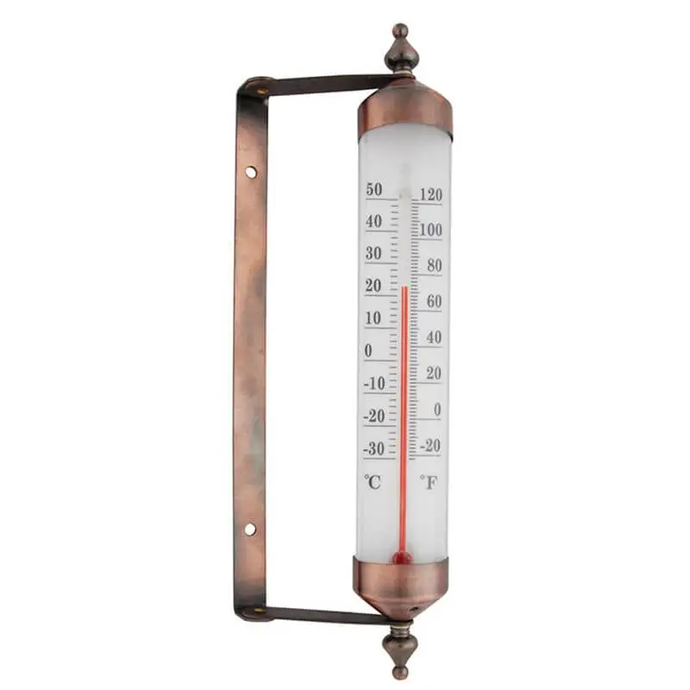 copper garden thermometer