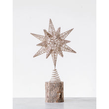 Load image into Gallery viewer, metal star tree topper glitter