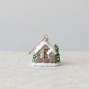 glass cabin ornament