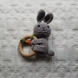 hand crocheted baby rattle
