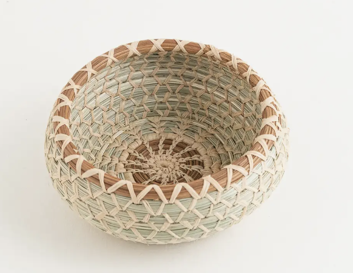 small aqua bowl basket