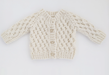 Load image into Gallery viewer, hand knit baby waffle cardigan